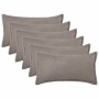 Párna huzat 6 db houten világosszürke 40 x 70 cm bouclé