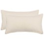 Párna huzat 2 pcs houten krémszínű 40 x 70 cm bouclé