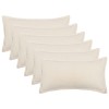 Párna huzat 6 pcs houten krémszínű 40 x 70 cm bouclé
