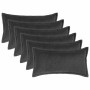 Párna huzat 6 pcs houten sötétszürke 40 x 70 cm bouclé