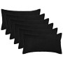Párna huzat 6 pcs houten fekete 40 x 70 cm bouclé