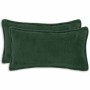 Párna huzat 2 pcs houten sötétzöld 40 x 70 cm bouclé
