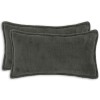 Párna huzat 2 pcs houten sötétszürke 40 x 70 cm bouclé