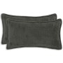 Párna huzat 2 pcs houten sötétszürke 40 x 70 cm bouclé
