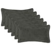 Párna huzat 6 pcs houten sötétszürke 40 x 70 cm bouclé