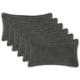 Párna huzat 6 pcs houten sötétszürke 40 x 70 cm bouclé