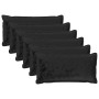 Párna huzat 6 pcs houten fekete 40 x 70 cm flanell