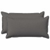 Párna huzat 2 pcs houten világosszürke 40 x 80 cm műlenszövet