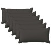 Párna huzat 6 pcs houten sötétszürke 40 x 80 cm műlenszövet