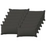 Párna huzat 12 pcs houten sötétszürke 40 x 80 cm műlenszövet