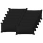 Párna huzat 12 pcs houten fekete 40 x 80 cm műlenszövet