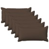 Párna huzat 6 pcs houten tópszínű 40 x 80 cm műlenszövet