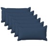 Párna huzat 6 pcs houten kék 40 x 80 cm műlenszövet