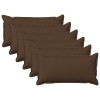 Párna huzat 6 pcs houten barna 40 x 80 cm műlenszövet