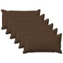 Párna huzat 6 pcs houten barna 40 x 80 cm műlenszövet