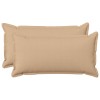 Párna huzat 2 pcs houten krémszínű 40 x 80 cm műlenszövet