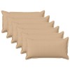 Párna huzat 6 pcs houten krémszínű 40 x 80 cm műlenszövet