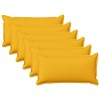 Párna huzat 6 pcs houten világos sárga 40 x 80 cm műlenszövet