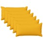Párna huzat 6 pcs houten világos sárga 40 x 80 cm műlenszövet