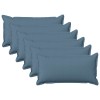Párna huzat 6 pcs houten farmerkék 40 x 80 cm műlenszövet