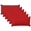 Párna huzat 6 pcs houten piros 40 x 80 cm műlenszövet