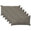 Párna huzat 6 pcs houten világosszürke 40 x 80 cm bársony
