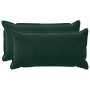 Párna huzat 2 pcs houten sötétzöld 40 x 80 cm bársony