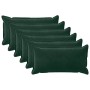 Párna huzat 6 pcs houten sötétzöld 40 x 80 cm bársony