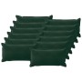 Párna huzat 12 pcs houten sötétzöld 40 x 80 cm bársony