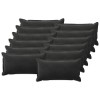Párna huzat 12 pcs houten fekete 40 x 80 cm bársony