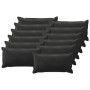 Párna huzat 12 pcs houten fekete 40 x 80 cm bársony