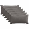 Párna huzat 6 db houten sötétszürke 40 x 80 cm cord