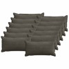 Párna huzat 12 db houten antracitszürke 40 x 80 cm cord