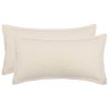 Párna huzat 2 pcs houten krémszínű 40 x 80 cm bouclé