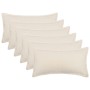 Párna huzat 6 pcs houten krémszínű 40 x 80 cm bouclé