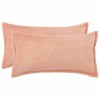 Párna huzat 2 pcs houten rózsaszín 40 x 80 cm bouclé