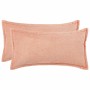 Párna huzat 2 pcs houten rózsaszín 40 x 80 cm bouclé