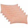 Párna huzat 6 pcs houten rózsaszín 40 x 80 cm bouclé