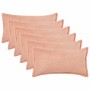 Párna huzat 6 pcs houten rózsaszín 40 x 80 cm bouclé