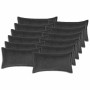 Párna huzat 12 db houten sötétszürke 40 x 80 cm bouclé