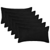 Párna huzat 6 pcs houten fekete 40 x 80 cm bouclé