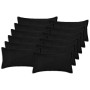 Párna huzat 12 pcs houten fekete 40 x 80 cm bouclé