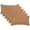 Párna huzat 6 pcs houten bézs 40 x 80 cm bouclé