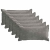 Párna huzat 6 db houten sötétszürke 40 x 80 cm chenille szövet