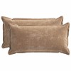 Párna huzat 2 pcs houten barna 40 x 80 cm chenille szövet