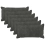 Párna huzat 6 pcs houten antracitszürke 40 x 80 cm