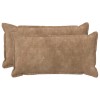 Párna huzat 2 pcs houten tópszínű 40 x 80 cm mikroszálas plüss