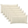 Párna huzat 6 pcs houten krémszínű 40 x 80 cm mikroszálas plüss