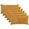 Párna huzat 6 pcs houten sárga 40 x 80 cm mikroszálas plüss