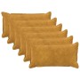 Párna huzat 6 pcs houten sárga 40 x 80 cm mikroszálas plüss